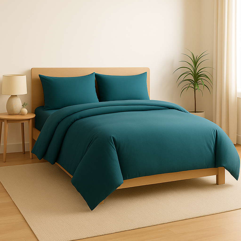 Harmony Çift Kişilik Nevresim Takımı %100 Pamuk - Petrol