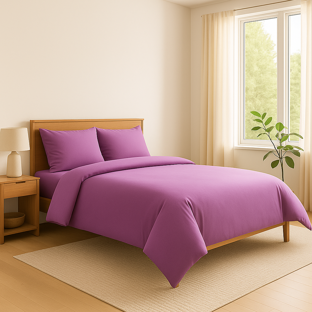 Harmony Çift Kişilik Nevresim Takımı %100 Pamuk - Lila