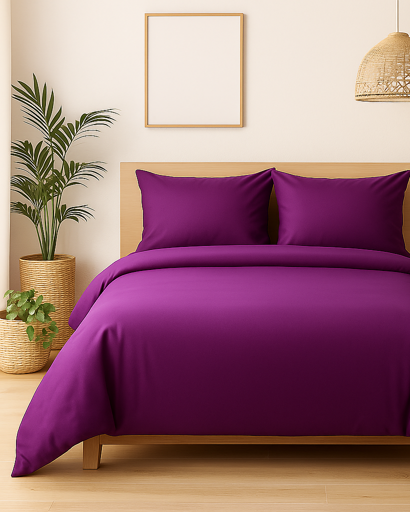 Harmony Çift Kişilik Nevresim Takımı %100 Pamuk - Mor