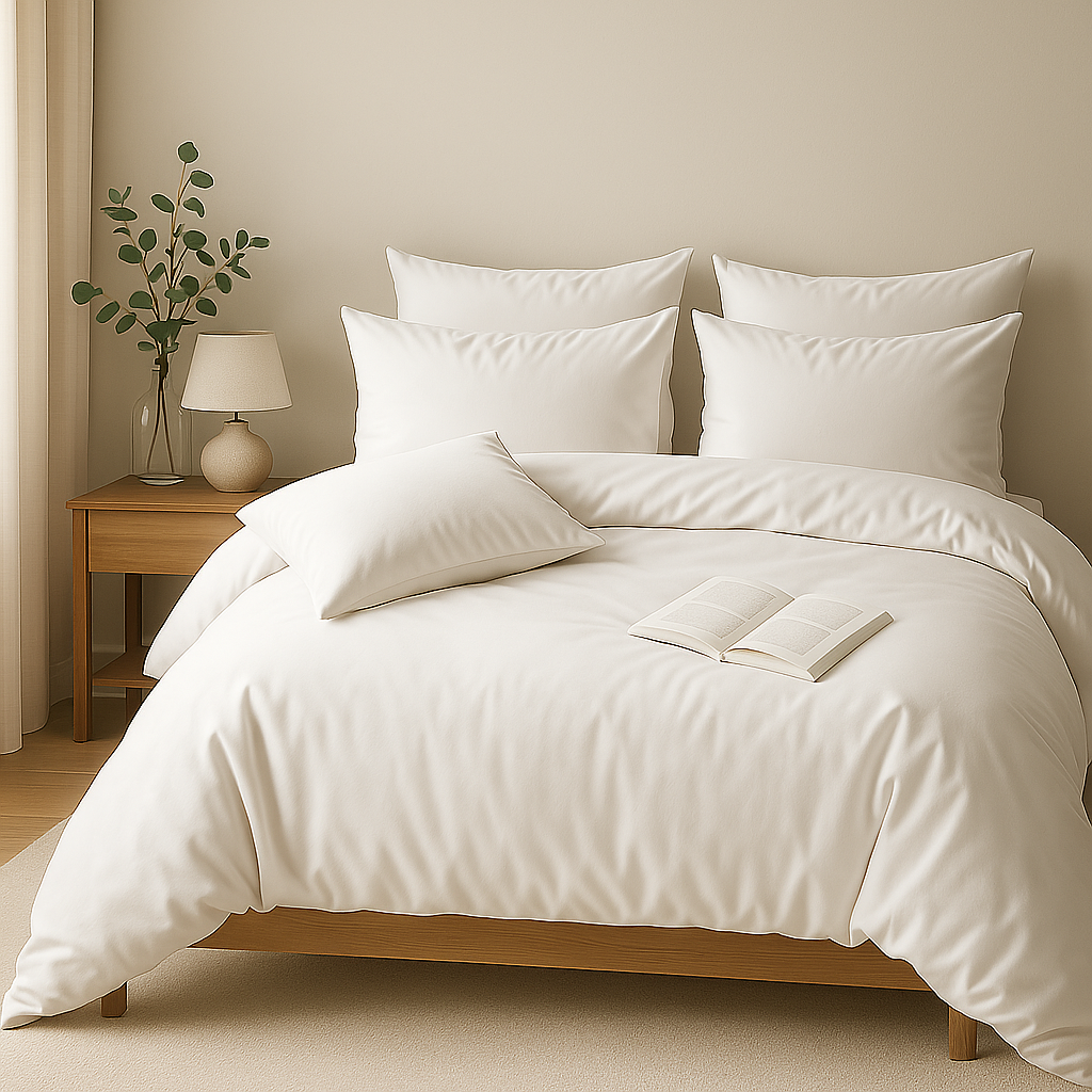 Harmony Çift Kişilik Nevresim Takımı %100 Pamuk - Beyaz