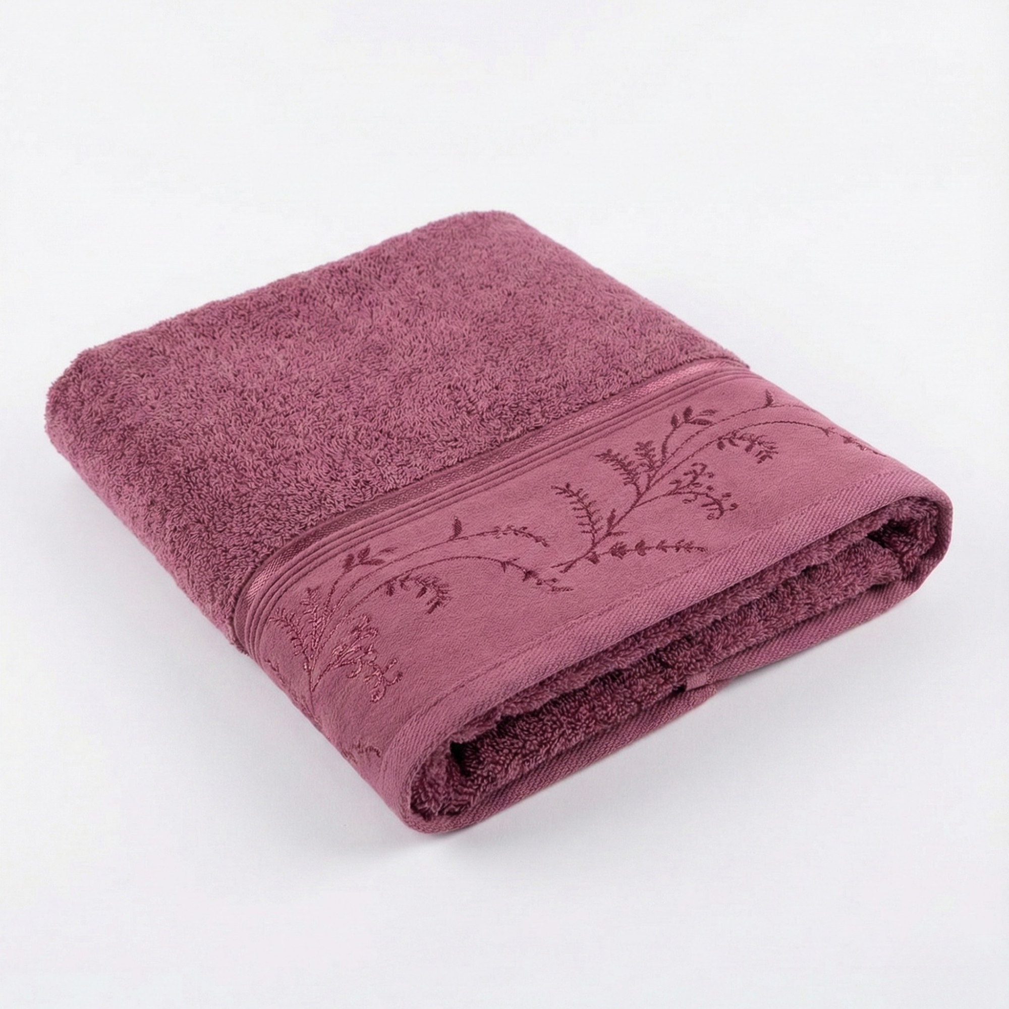 Özdilek %100 Pamuk Ditsy Havlu 50×80 cm - Mürdüm