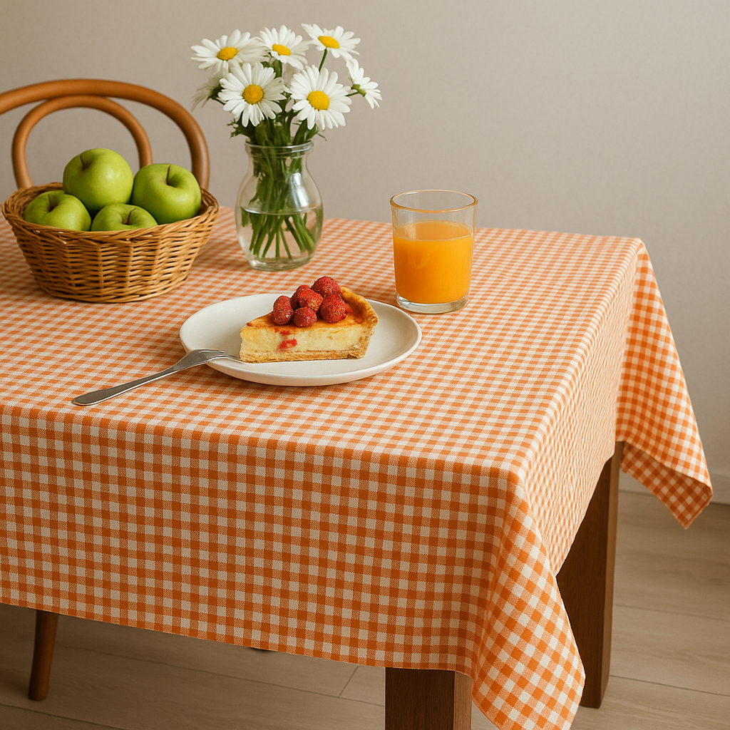 Prime Sleeks Duck Kumaş Pöti Kareli Masa Örtüsü
