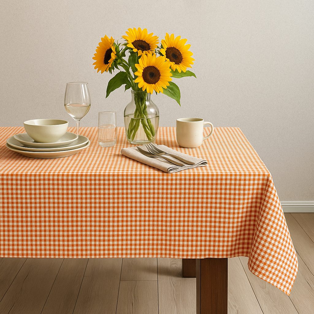 Prime Sleeks Duck Kumaş Pöti Kareli Masa Örtüsü