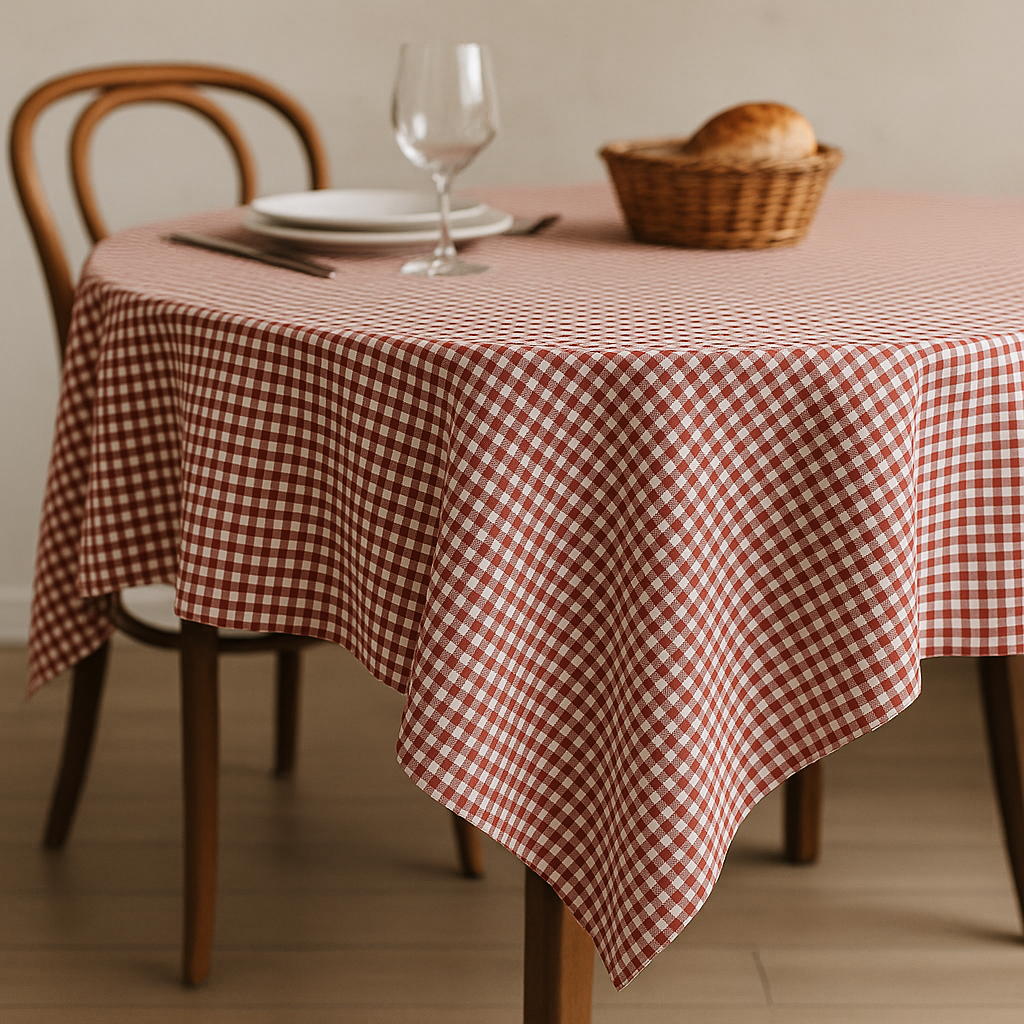 Prime Sleeks Duck Kumaş Pöti Kareli Masa Örtüsü