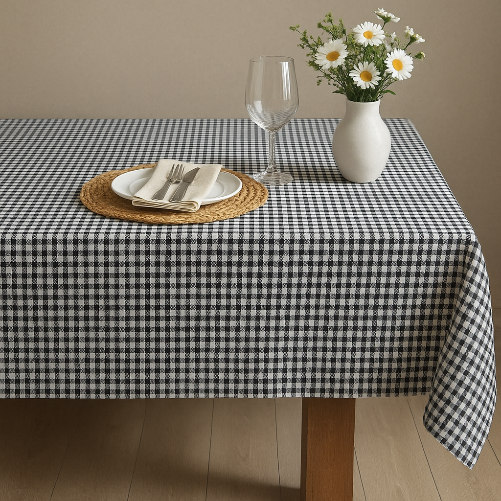 Prime Sleeks Duck Kumaş Pöti Kareli Masa Örtüsü