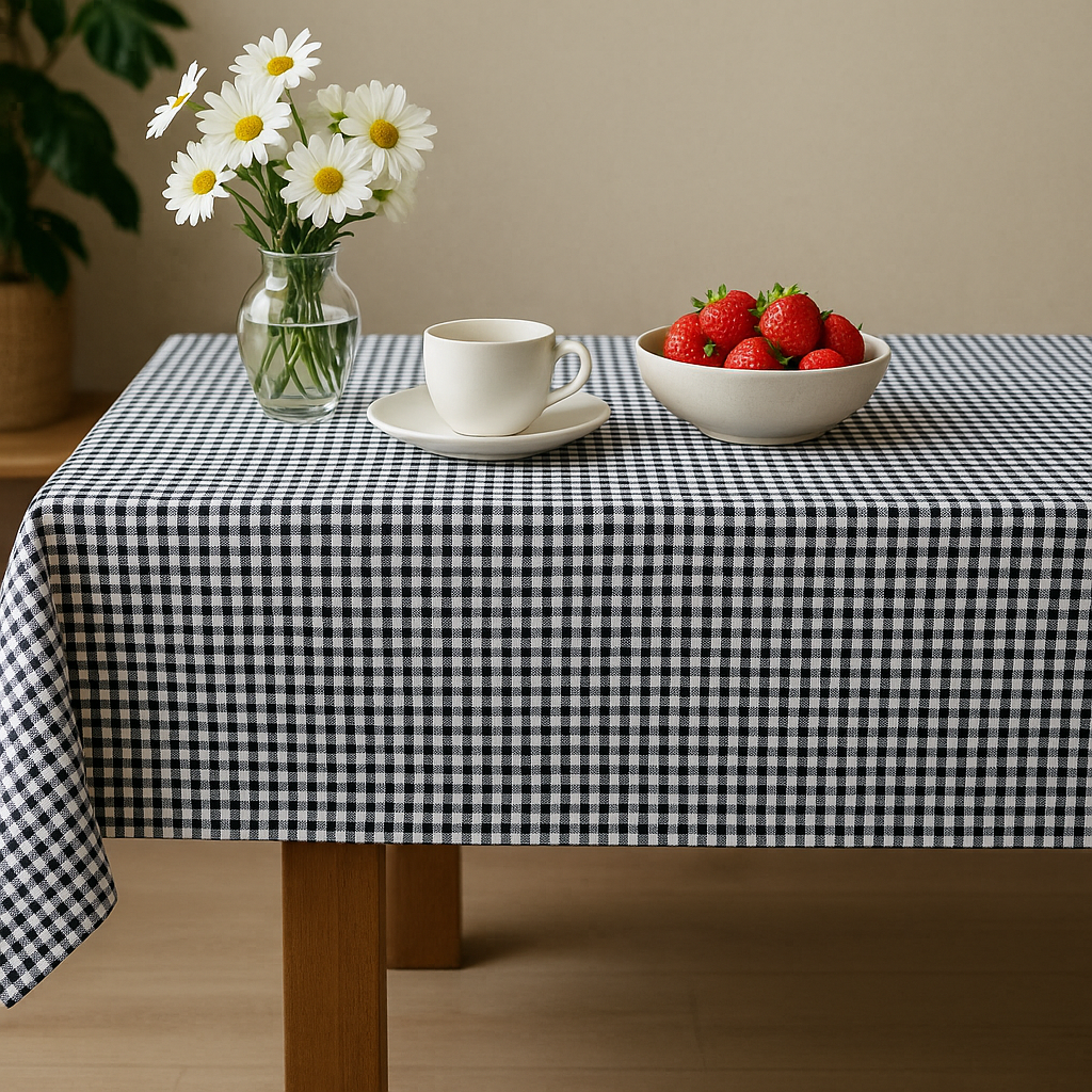 Prime Sleeks Duck Kumaş Pöti Kareli Masa Örtüsü