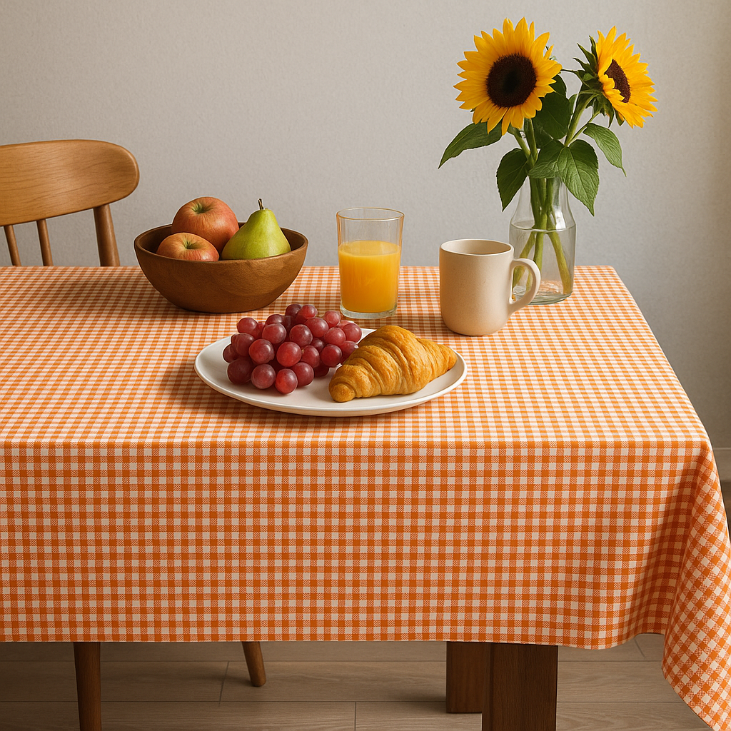 Prime Sleeks Duck Kumaş Pöti Kareli Masa Örtüsü