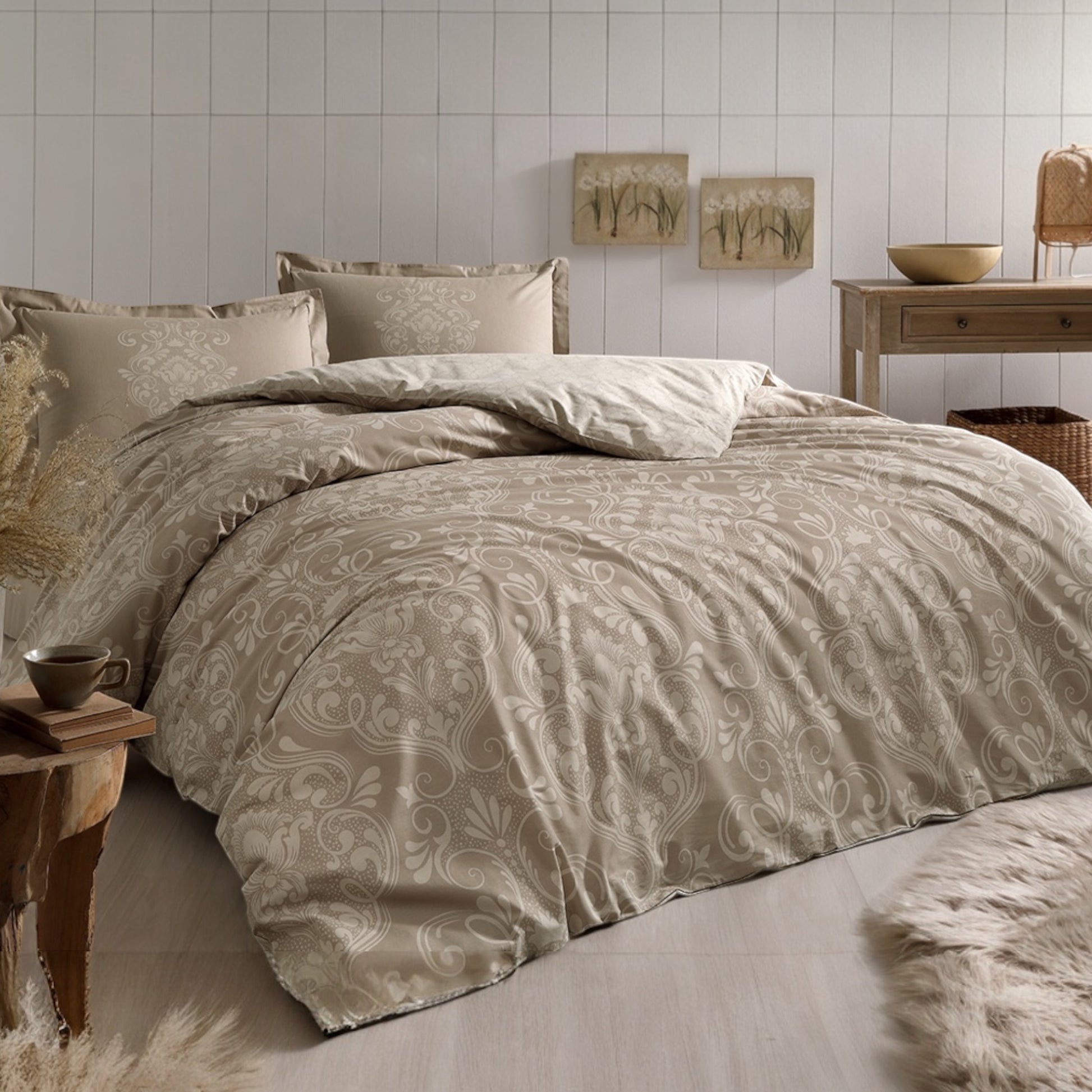 Özdilek Tek Kişilik Nevresim Takımı Bej