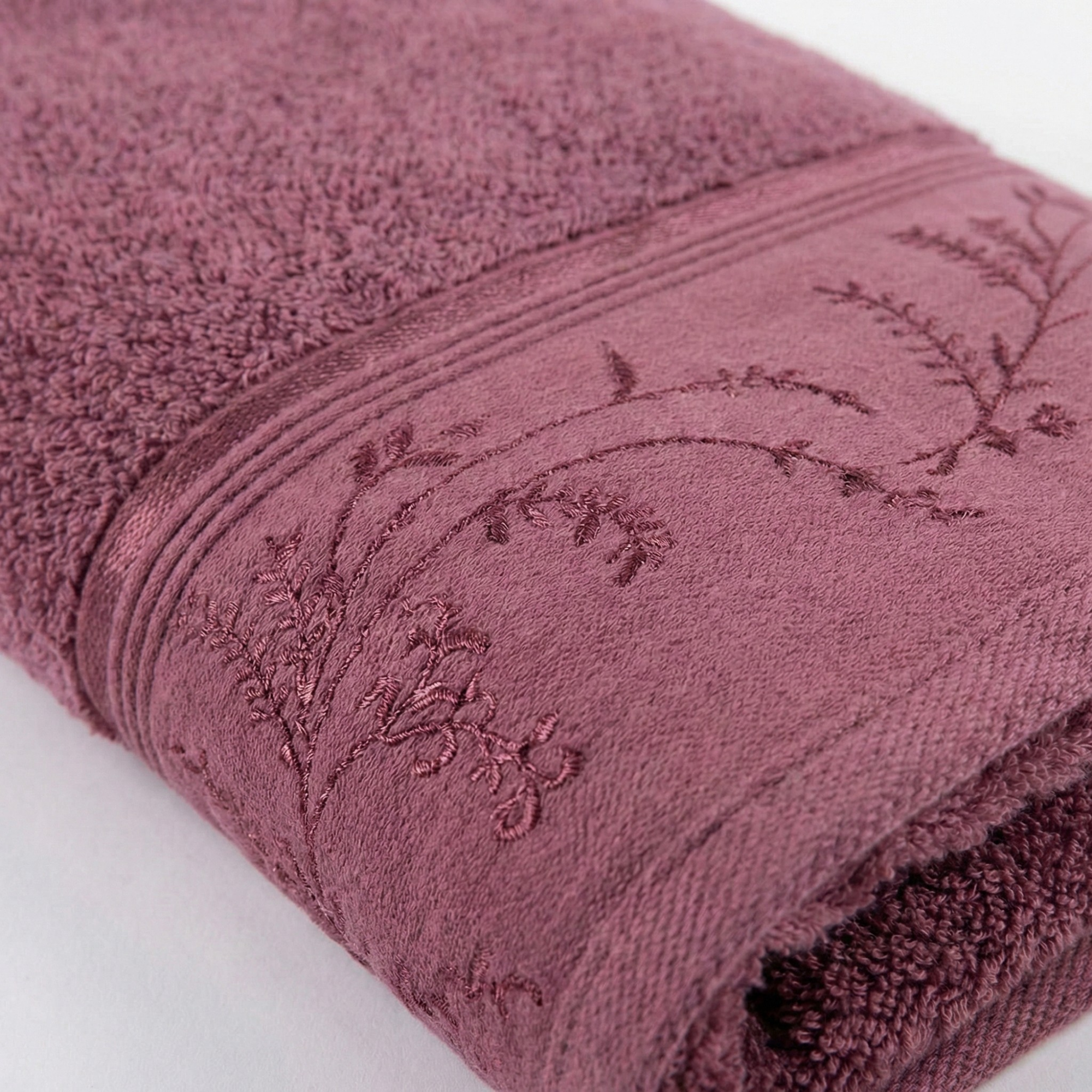 Özdilek %100 Pamuk Ditsy Havlu 50×80 cm - Mürdüm