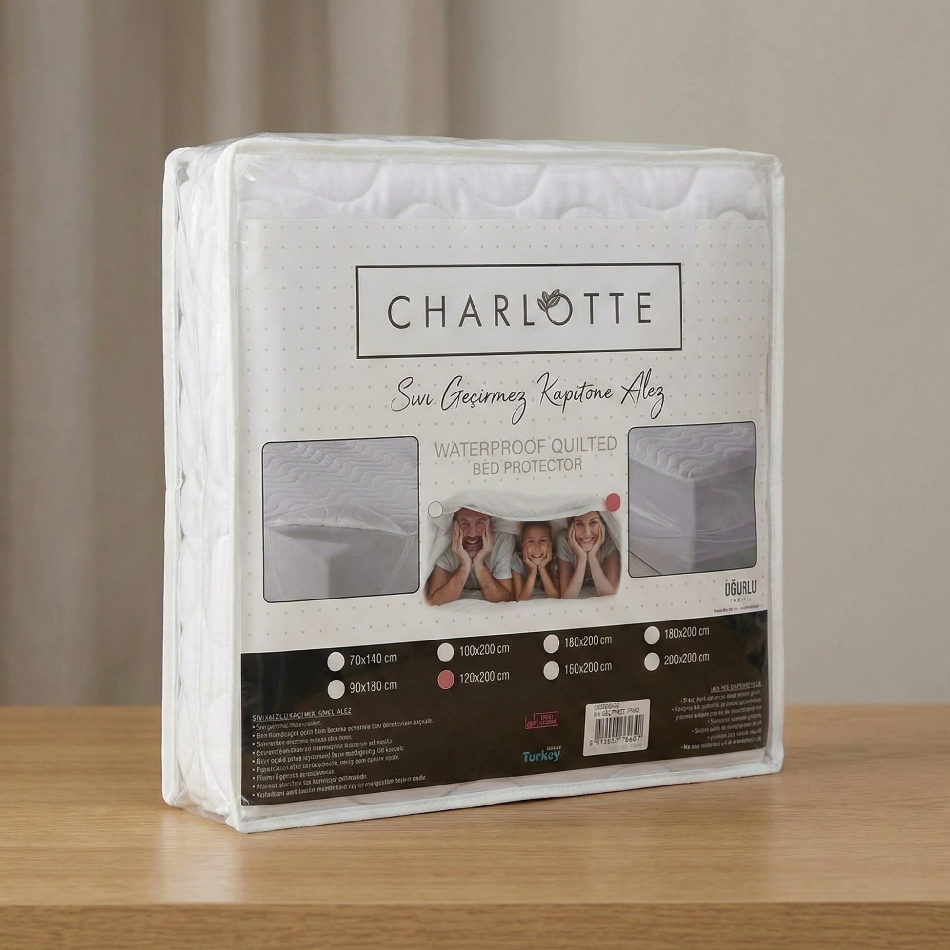 Charlotte Tek Kişilik Sıvı Geçirmez Fitted Kapitone Alez