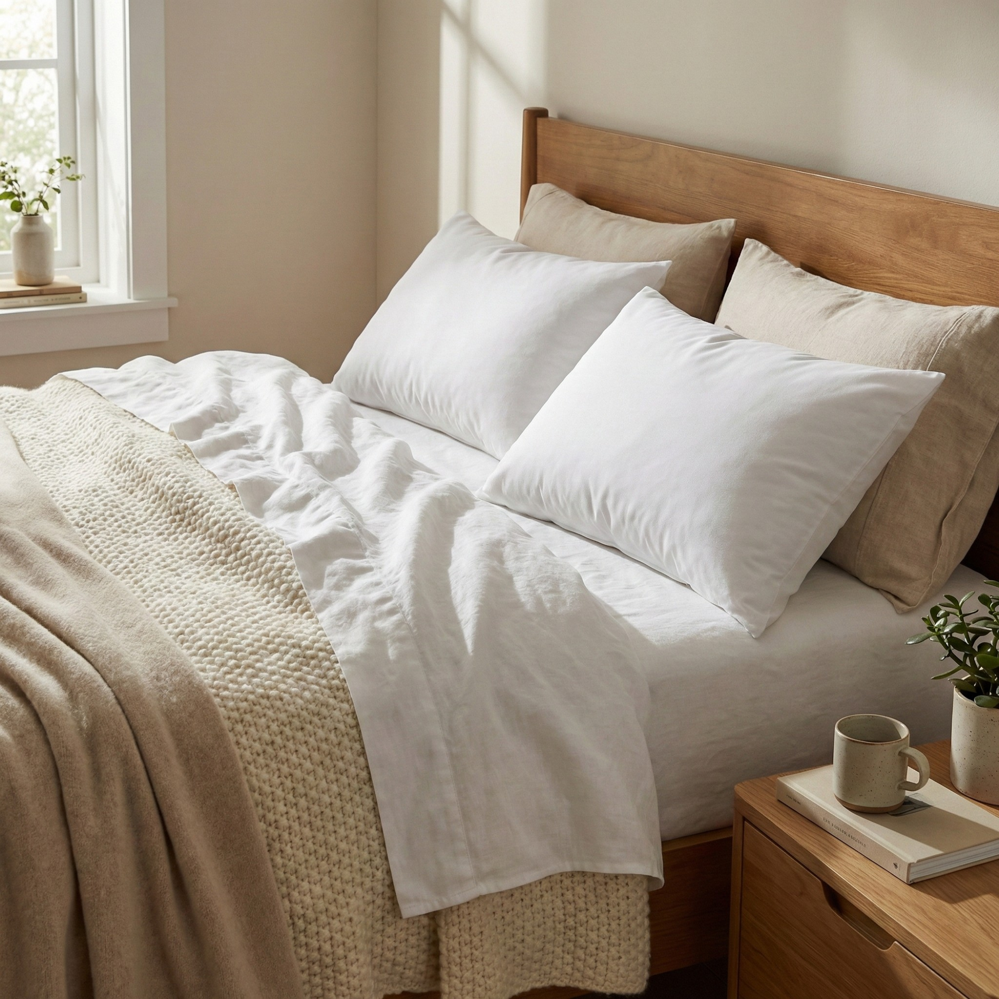 %100 Pamuk Silikon Dolgulu Yastık – 50×70 cm (800 gr)