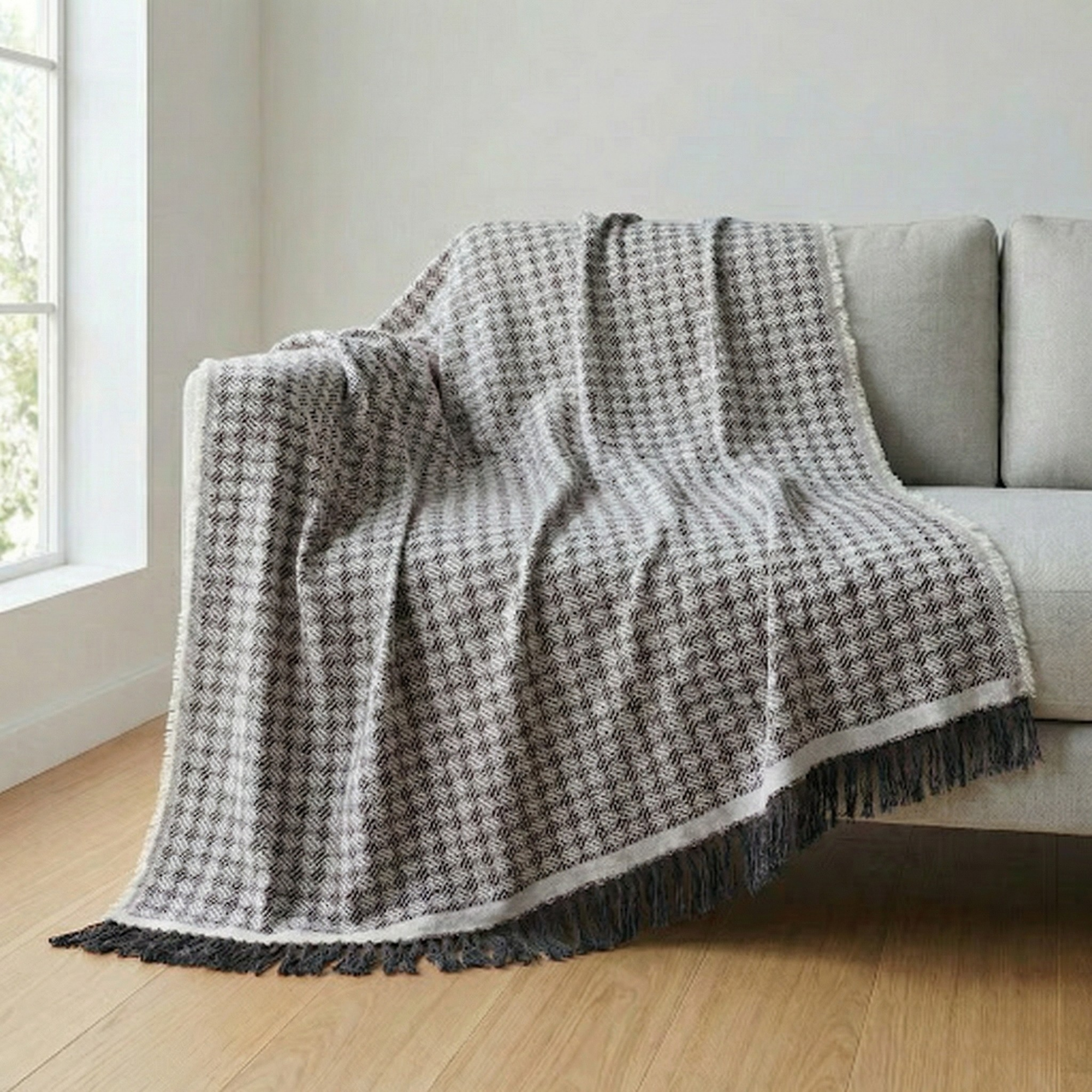 Çok Amaçlı Pike & Koltuk Örtüsü – 180x220 cm - Antrasit