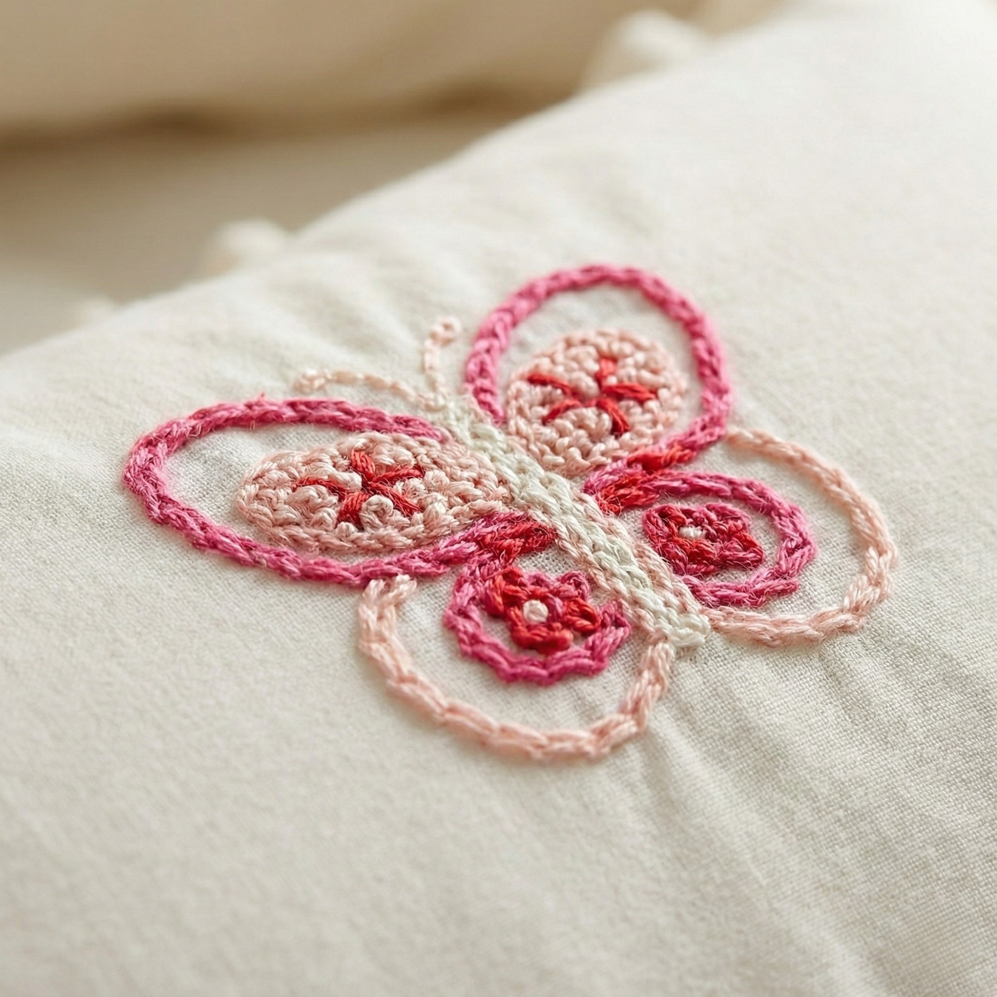 Turkiz %100 Pamuk Nakışlı Bebek Nevresim Takımı - Kelebek