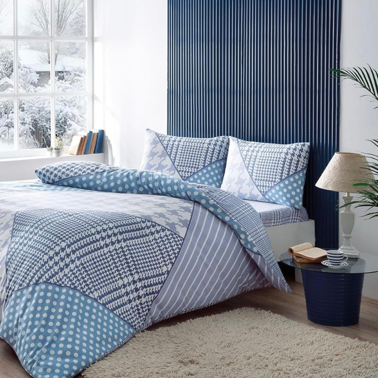 Taç Flanel (Pazen) Çift Kişilik Nevresim Takımı – %100 Pamuk, Mila