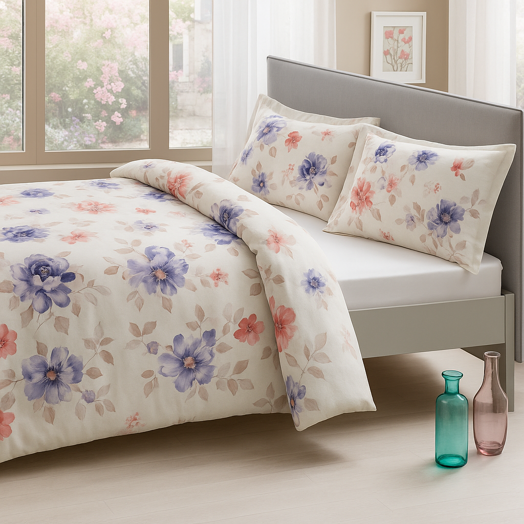 Taç Saten Çift Kişilik Nevresim Takımı – %100 Pamuk