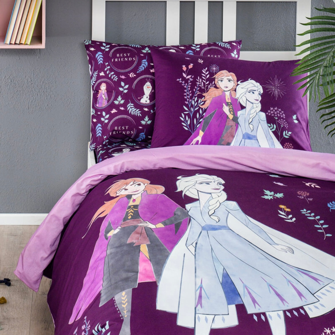 Özdilek Frozen Natural Tek Kişilik Disney Lisanslı Lastikli Çarşaf Çocuk Nevresim Takımı