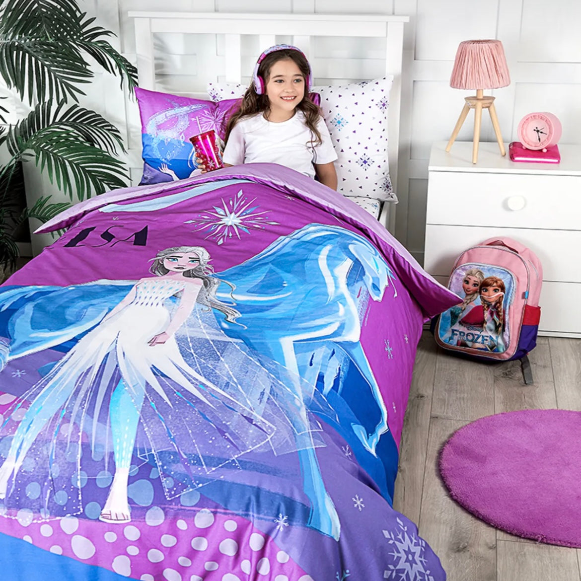 Özdilek Frozen Snow Tek Kişilik Disney Lisanslı Lastikli Çarşaf Çocuk Nevresim Takımı