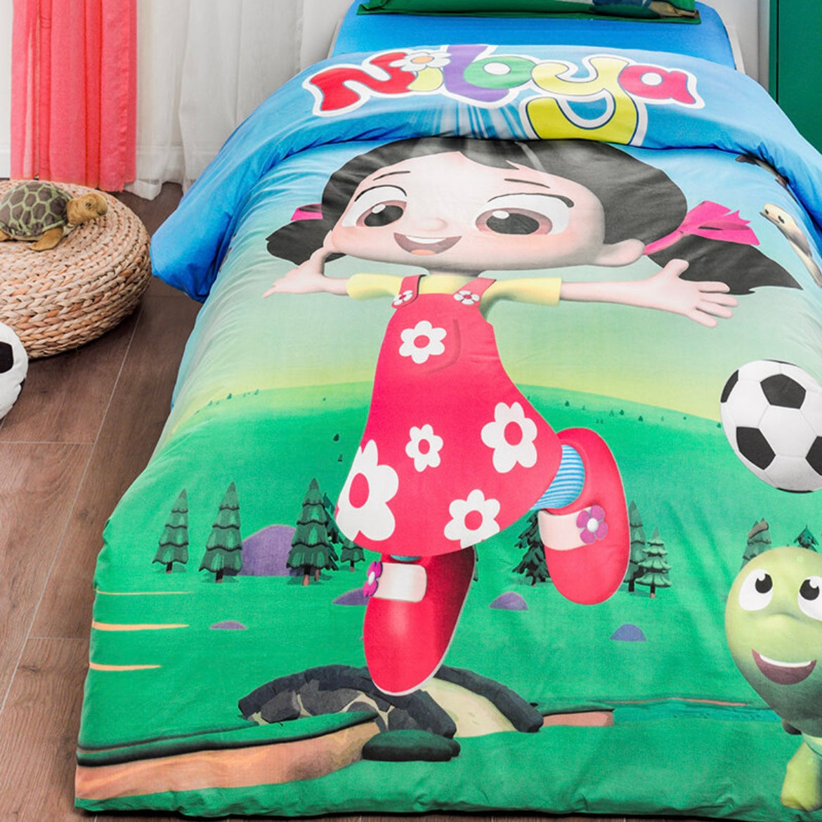 Özdilek Niloya Bahar Tek Kişilik Lisanslı Lastikli Çarşaf Çocuk Nevresim Takımı