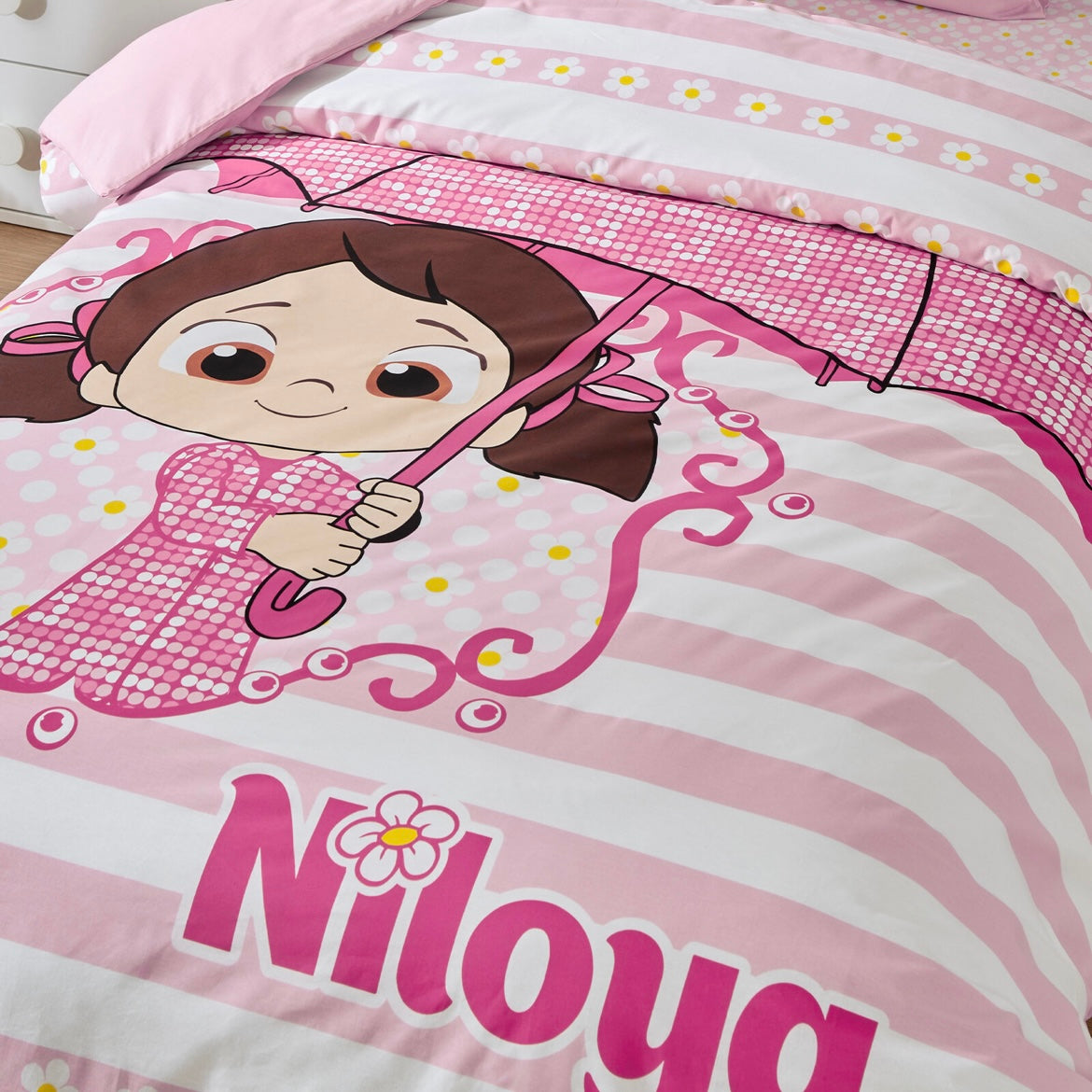 Özdilek Niloya Yağmur Tek Kişilik Lisanslı Lastikli Çarşaf Çocuk Nevresim Takımı