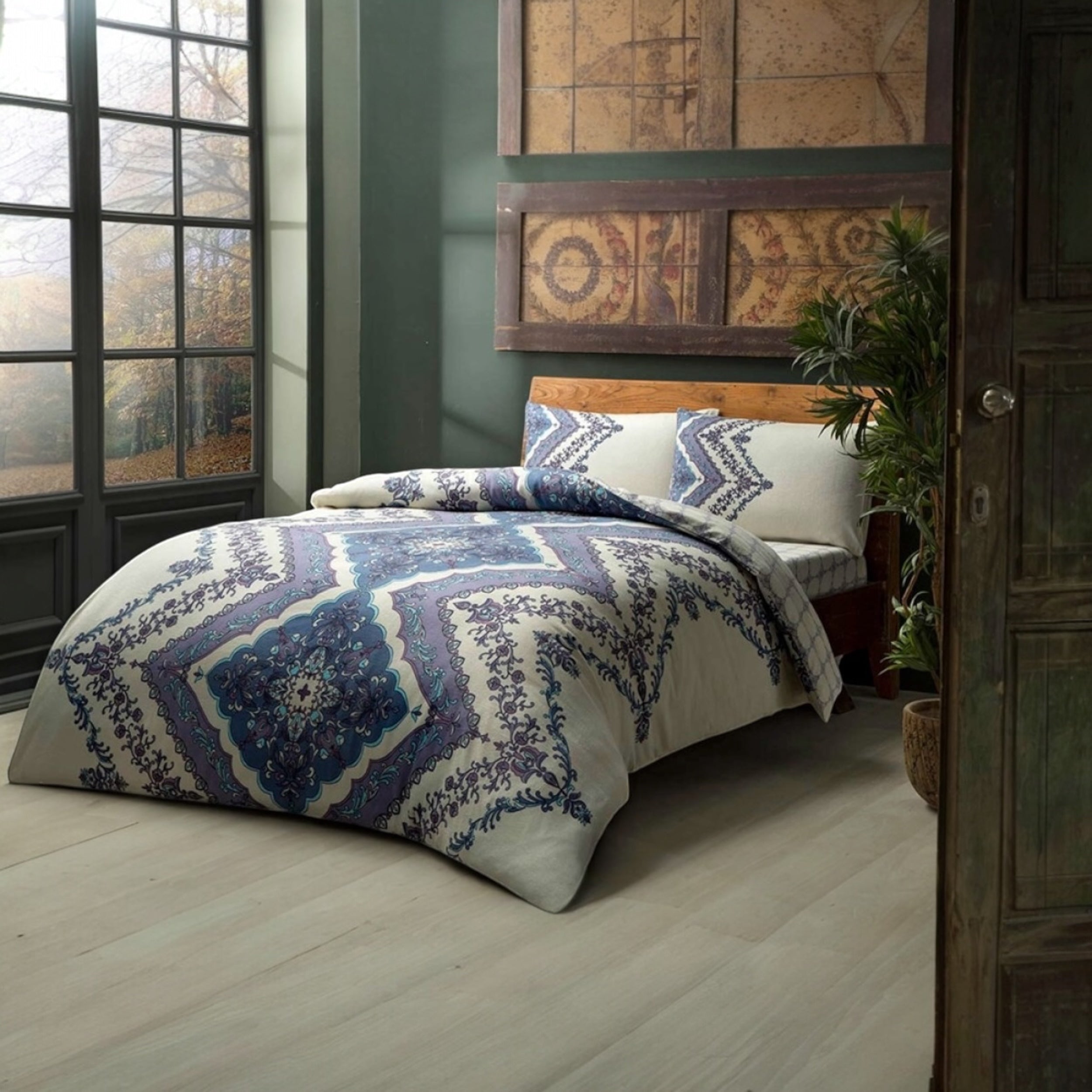 Taç Flanel (Pazen) Çift Kişilik Nevresim Takımı – %100 Pamuk, Sıcacık Konfor