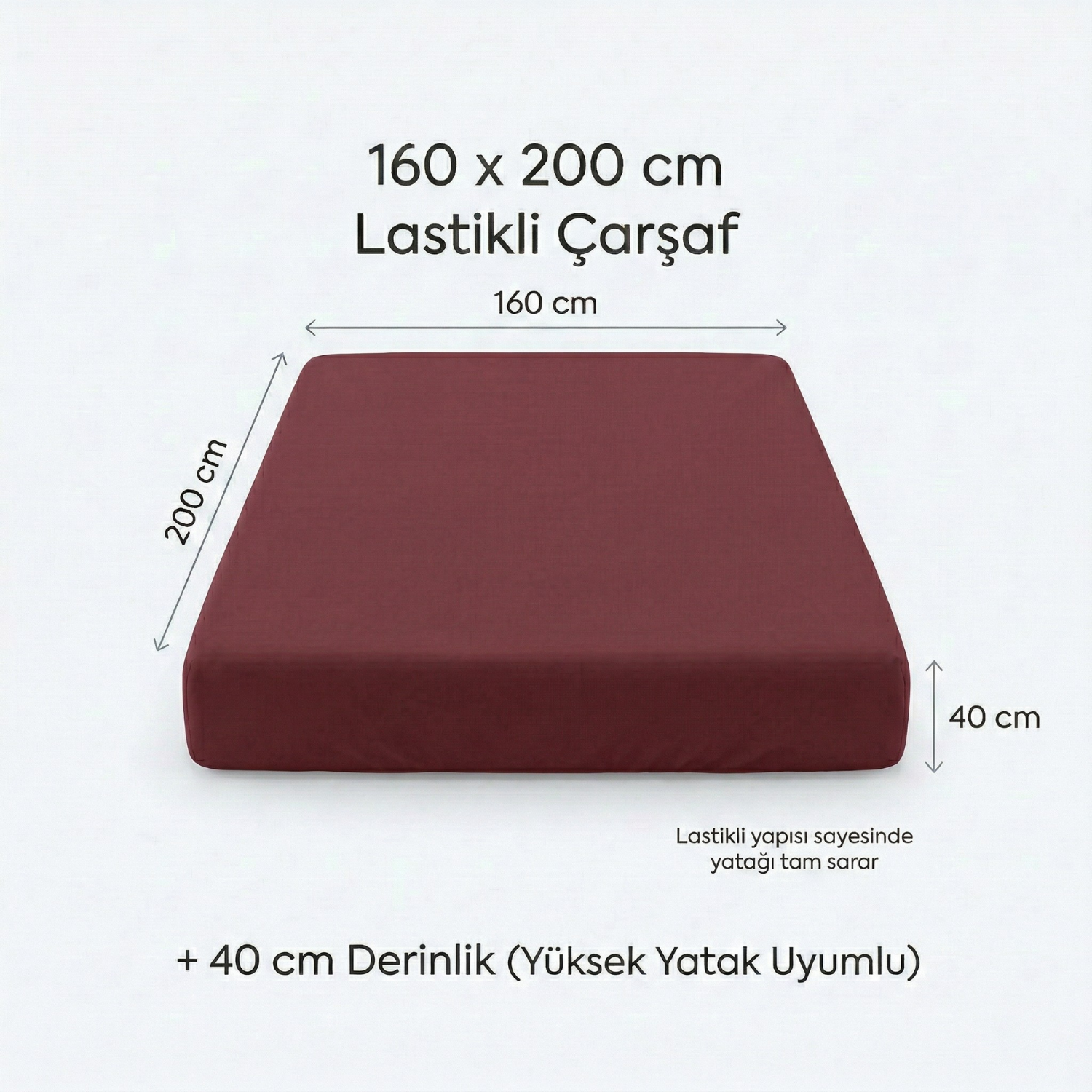 %100 Pamuk Lastikli Çarşaf – Tek Kişilik