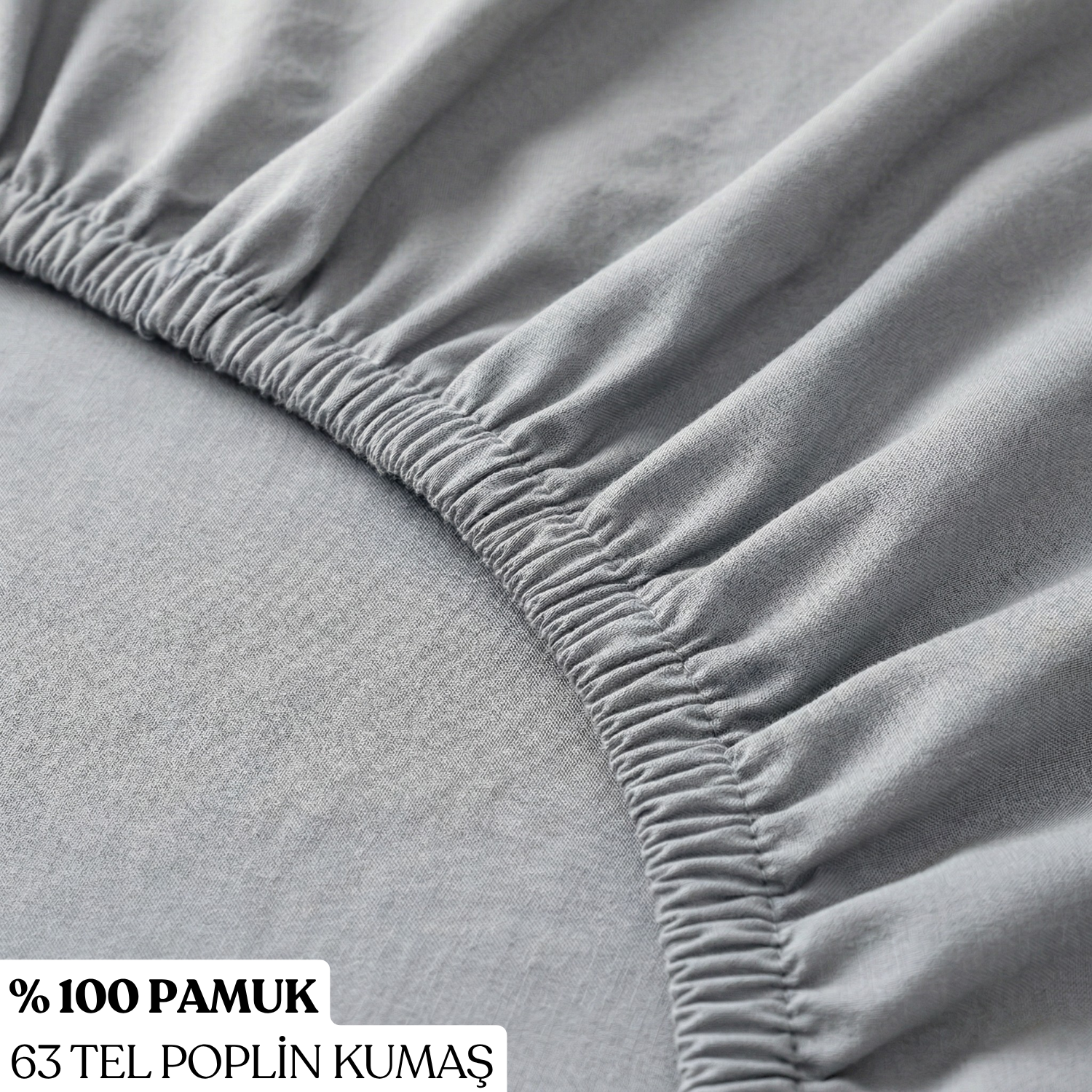 Essential %100 Pamuk Tek Kişilik Lastikli Çarşaf - 100x200+40 cm