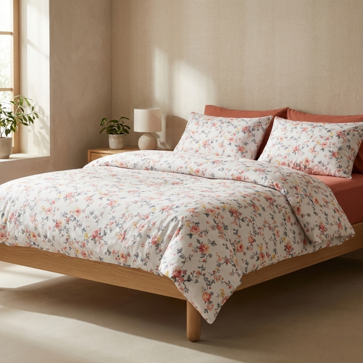 Floral %100 Pamuk Nevresim Takımı