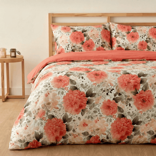 %100 Pamuk Çift Kişilik Nevresim Takımı Lastikli Çarşaflı Set