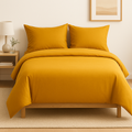 Harmony Çift Kişilik Nevresim Takımı %100 Pamuk - Hardal Sarısı