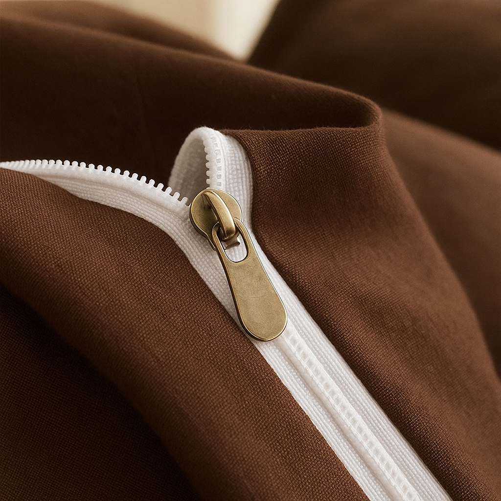 Harmony Çift Kişilik Nevresim Takımı %100 Pamuk - Kahverengi