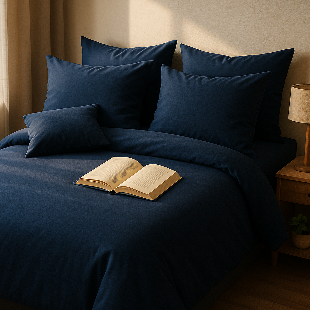 Harmony Çift Kişilik Nevresim Takımı %100 Pamuk - Lacivert