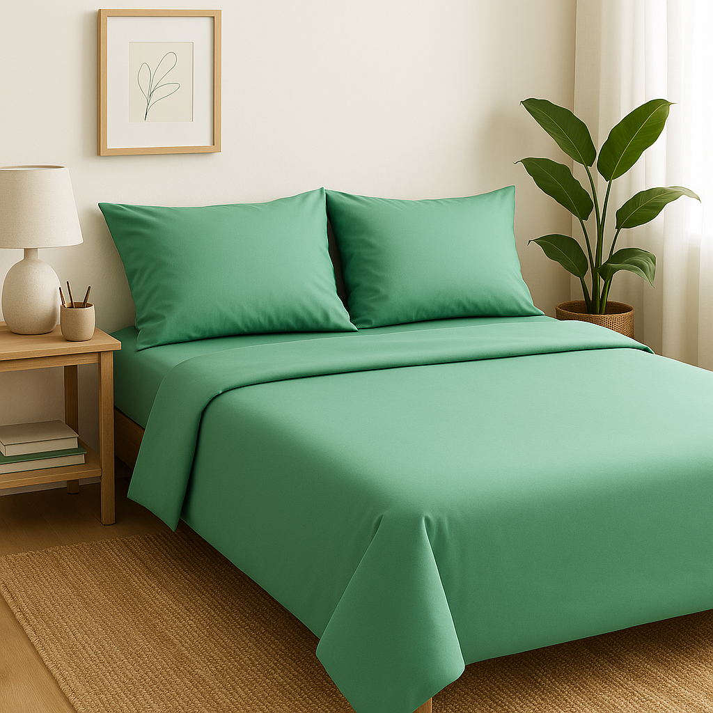 Harmony Çift Kişilik Nevresim Takımı %100 Pamuk - Mint Yeşili