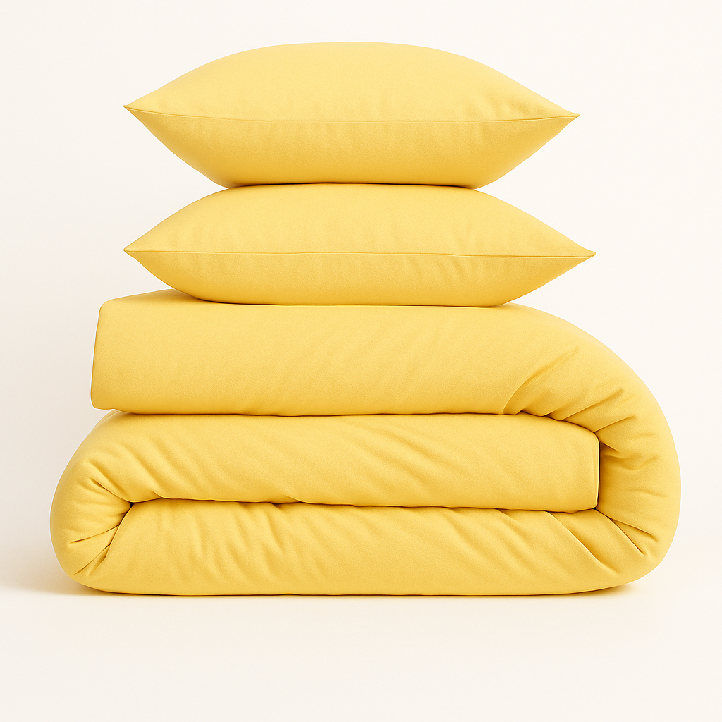 Harmony Çift Kişilik Nevresim Takımı %100 Pamuk - Sarı