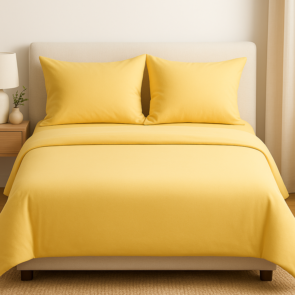 Harmony Çift Kişilik Nevresim Takımı %100 Pamuk - Sarı