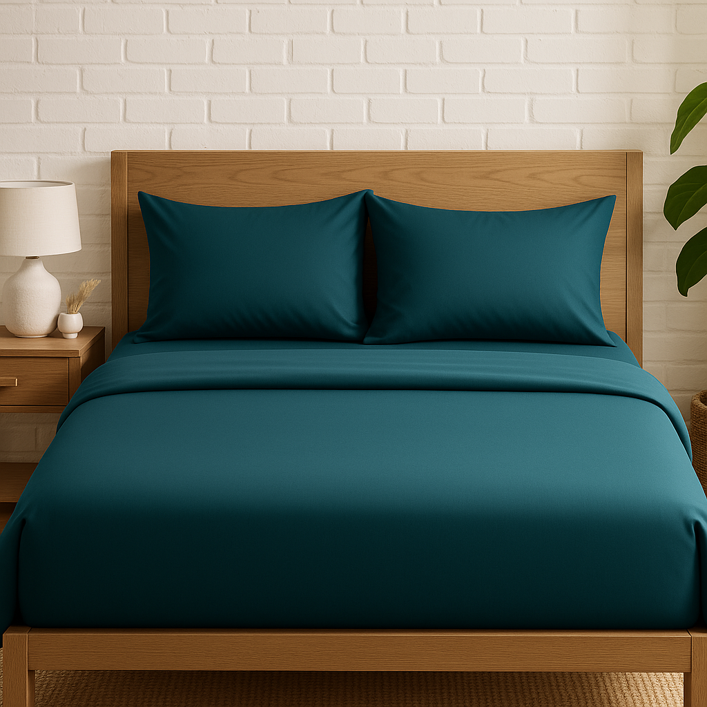 Harmony Çift Kişilik Nevresim Takımı %100 Pamuk - Petrol