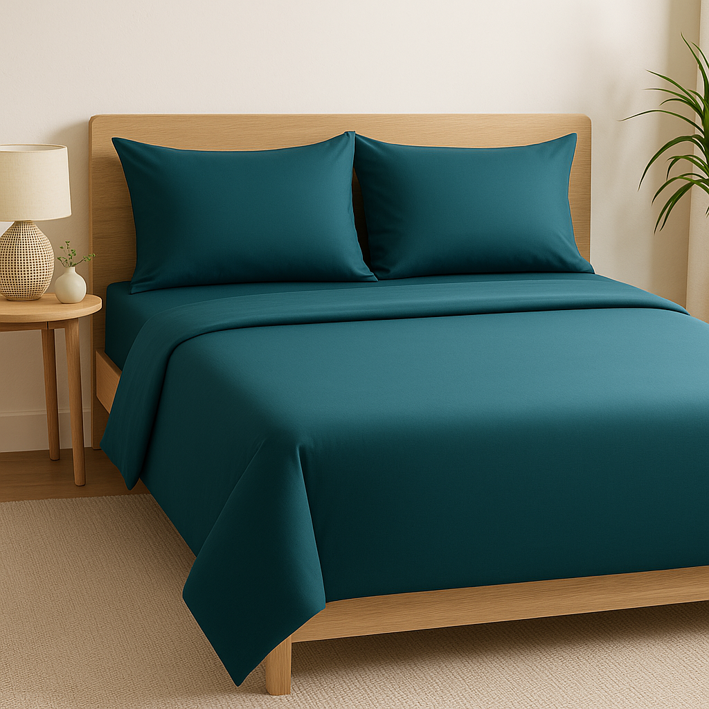 Harmony Çift Kişilik Nevresim Takımı %100 Pamuk - Petrol