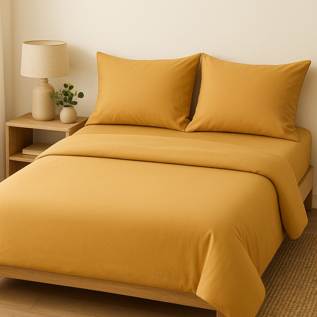 Harmony Çift Kişilik Nevresim Takımı %100 Pamuk - Şampanya