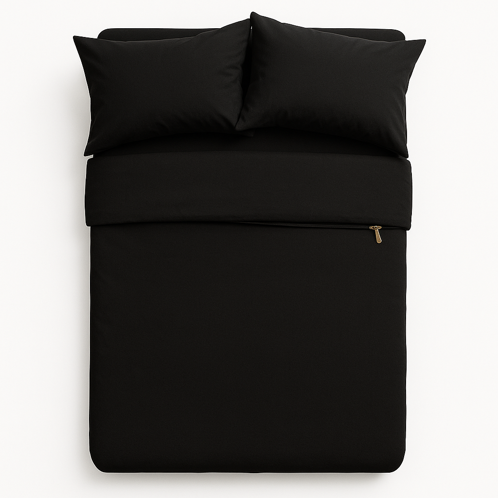 Harmony Çift Kişilik Nevresim Takımı %100 Pamuk - Siyah