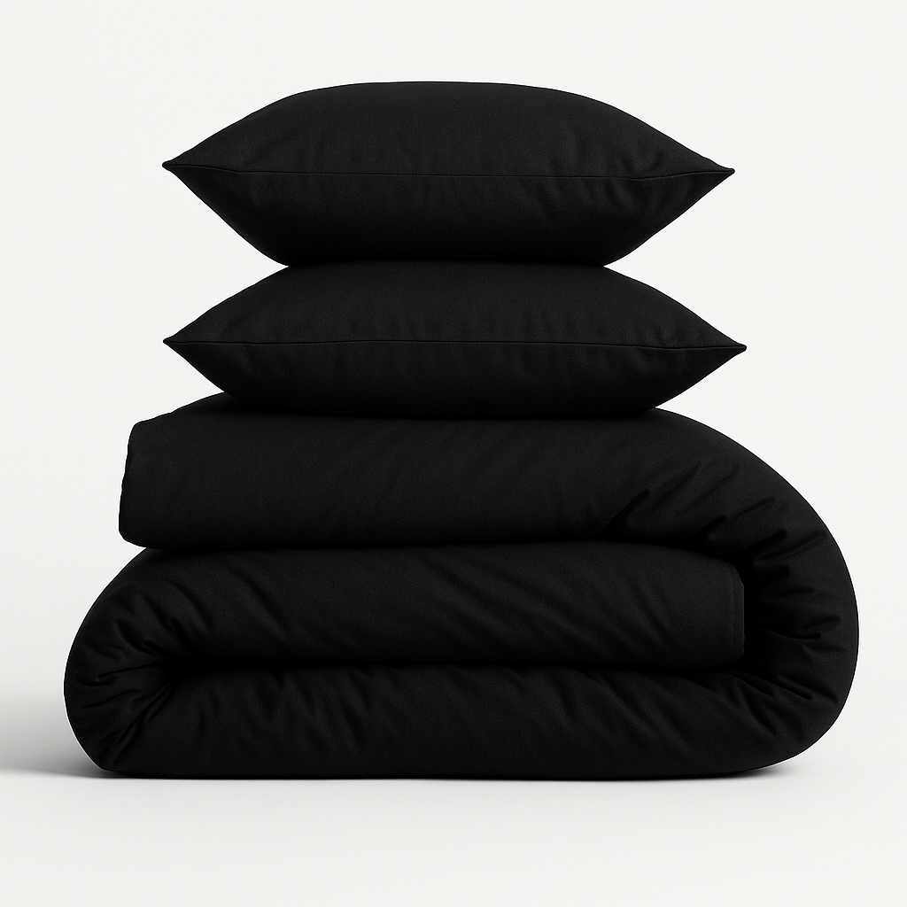 Harmony Çift Kişilik Nevresim Takımı %100 Pamuk - Siyah