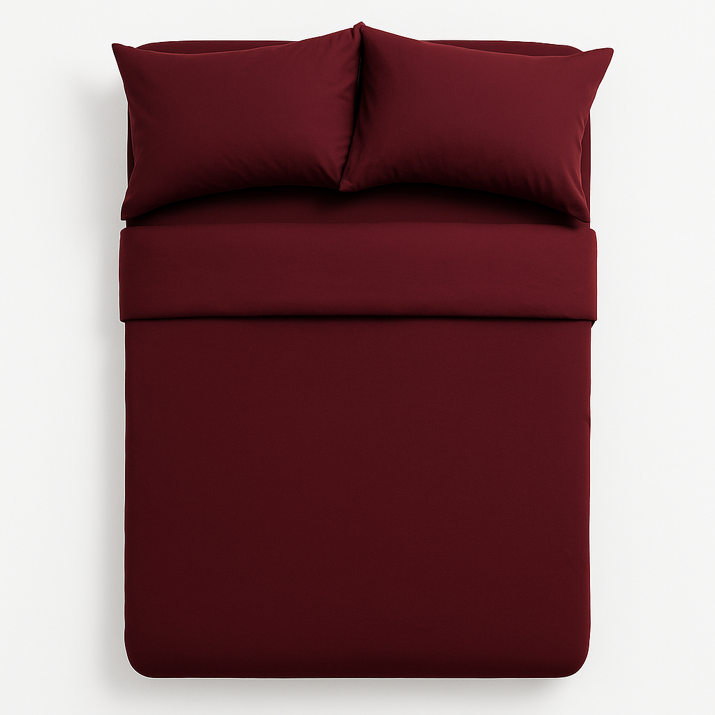 Harmony Çift Kişilik Nevresim Takımı %100 Pamuk - Bordo