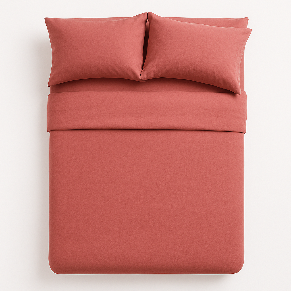 Harmony Çift Kişilik Nevresim Takımı %100 Pamuk - Gül Kurusu