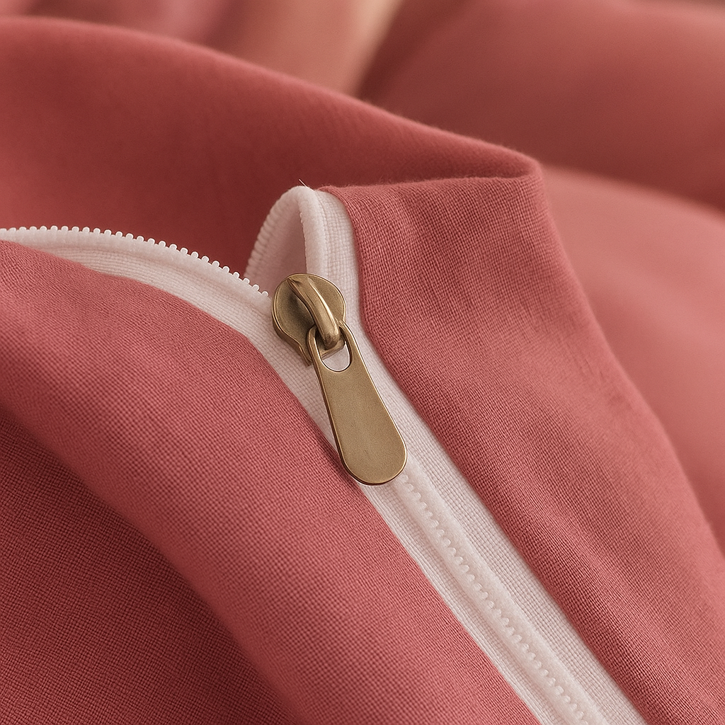 Harmony Çift Kişilik Nevresim Takımı %100 Pamuk - Gül Kurusu