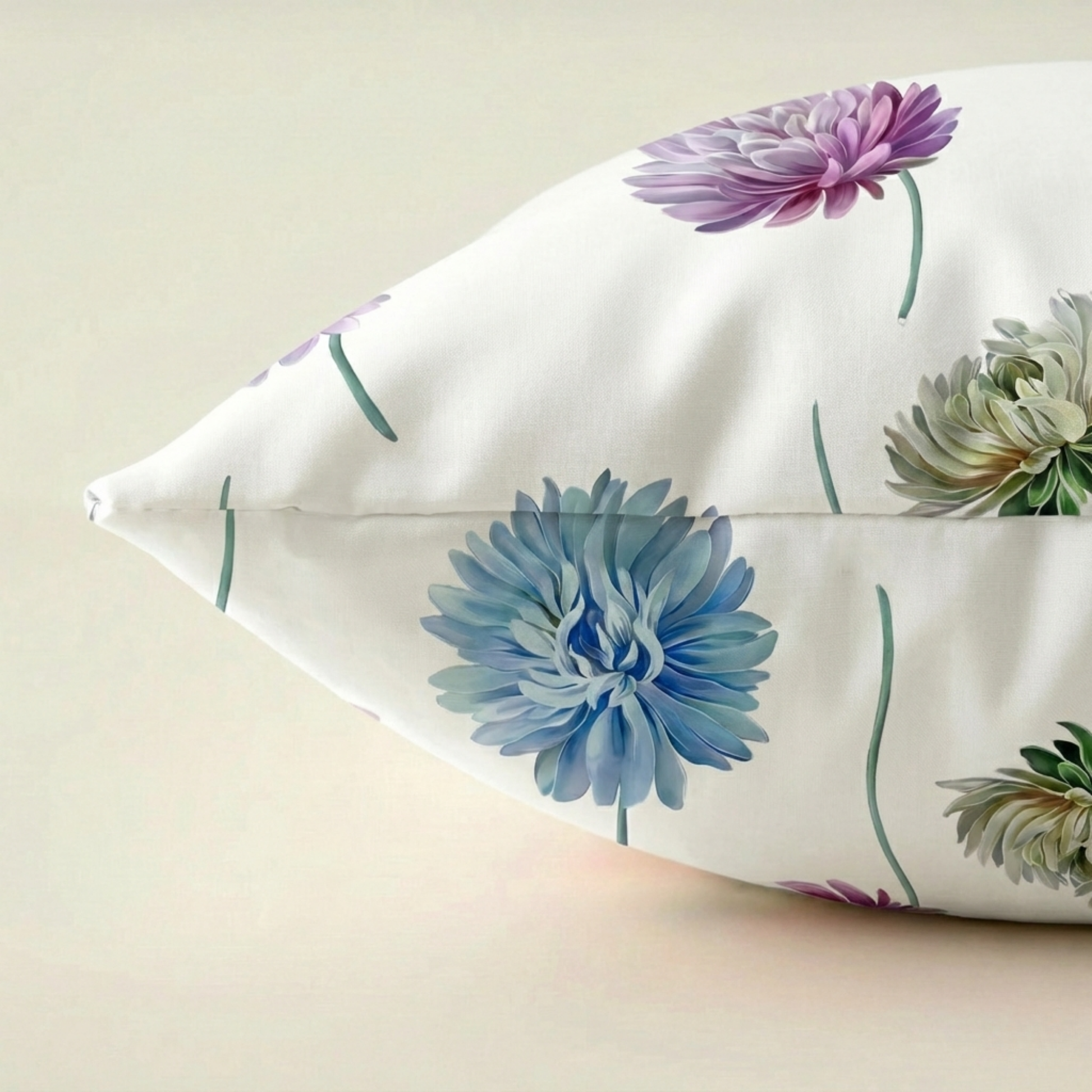 Modern Çiçek Desenli %100 Pamuk Çift Kişilik Nevresim Takımı Lastikli Çarşaflı Set