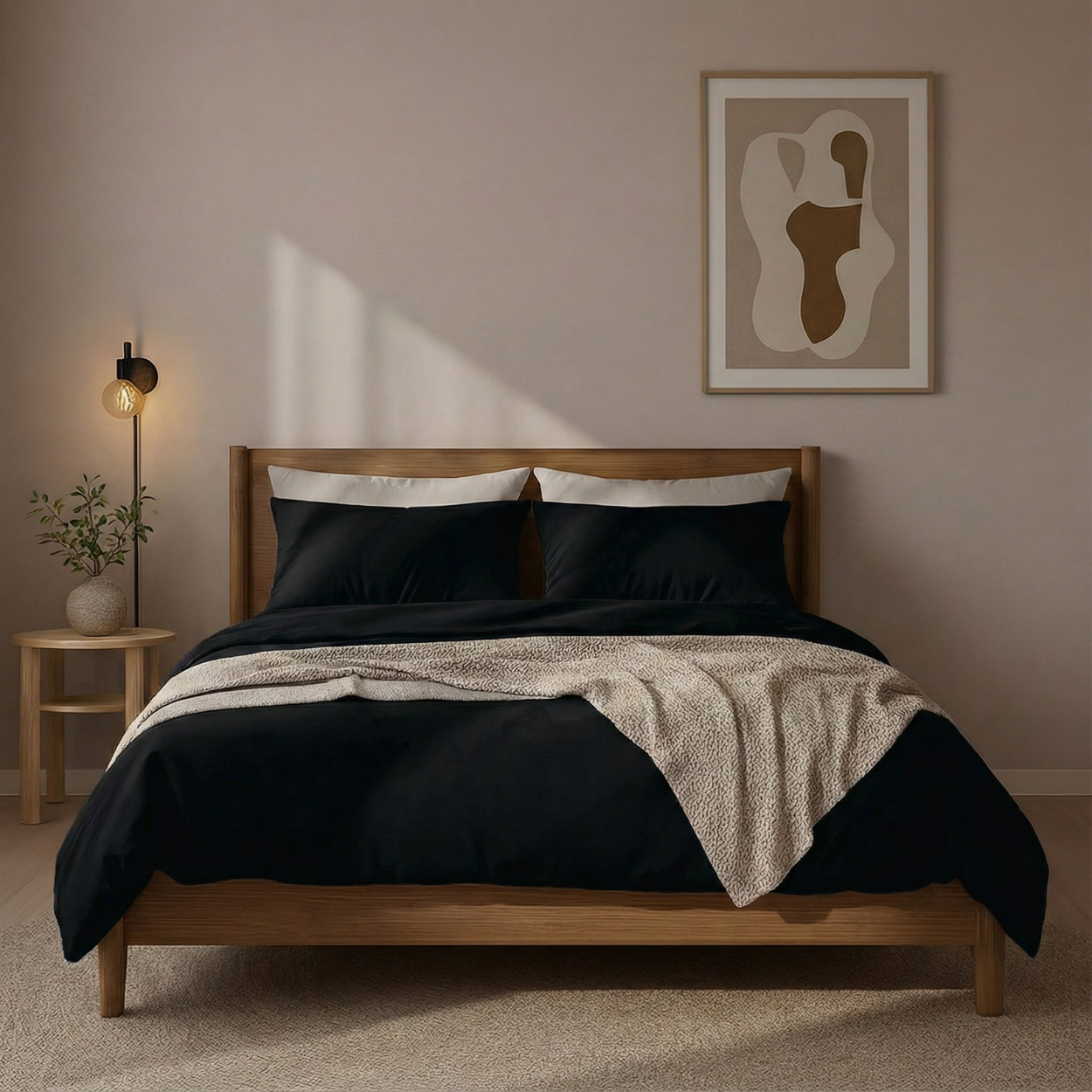 Harmony Çift Kişilik %100 Pamuk Nevresim  Takımı - Lastikli Çarşaflı