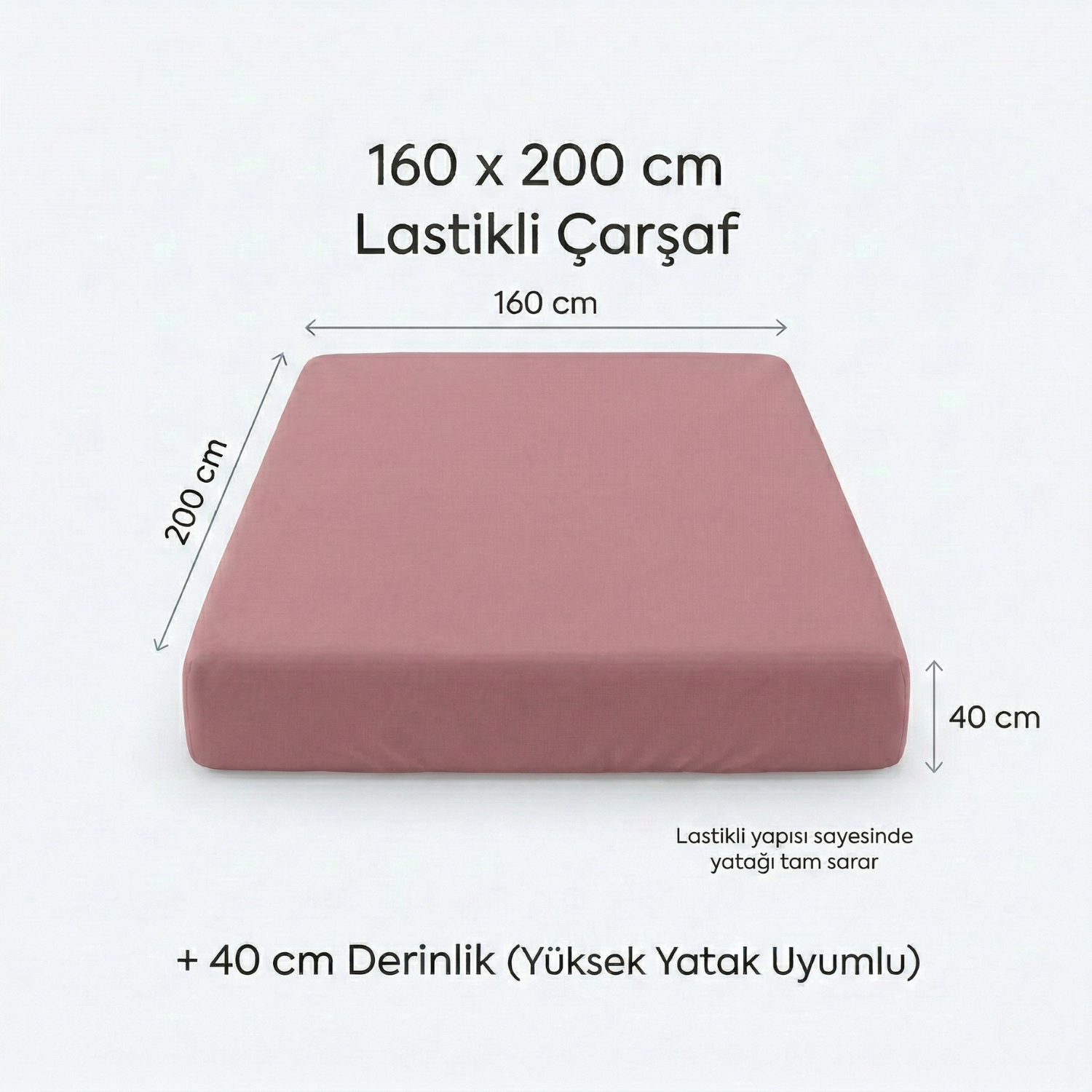 %100 Pamuk Lastikli Çarşaf – Tek Kişilik