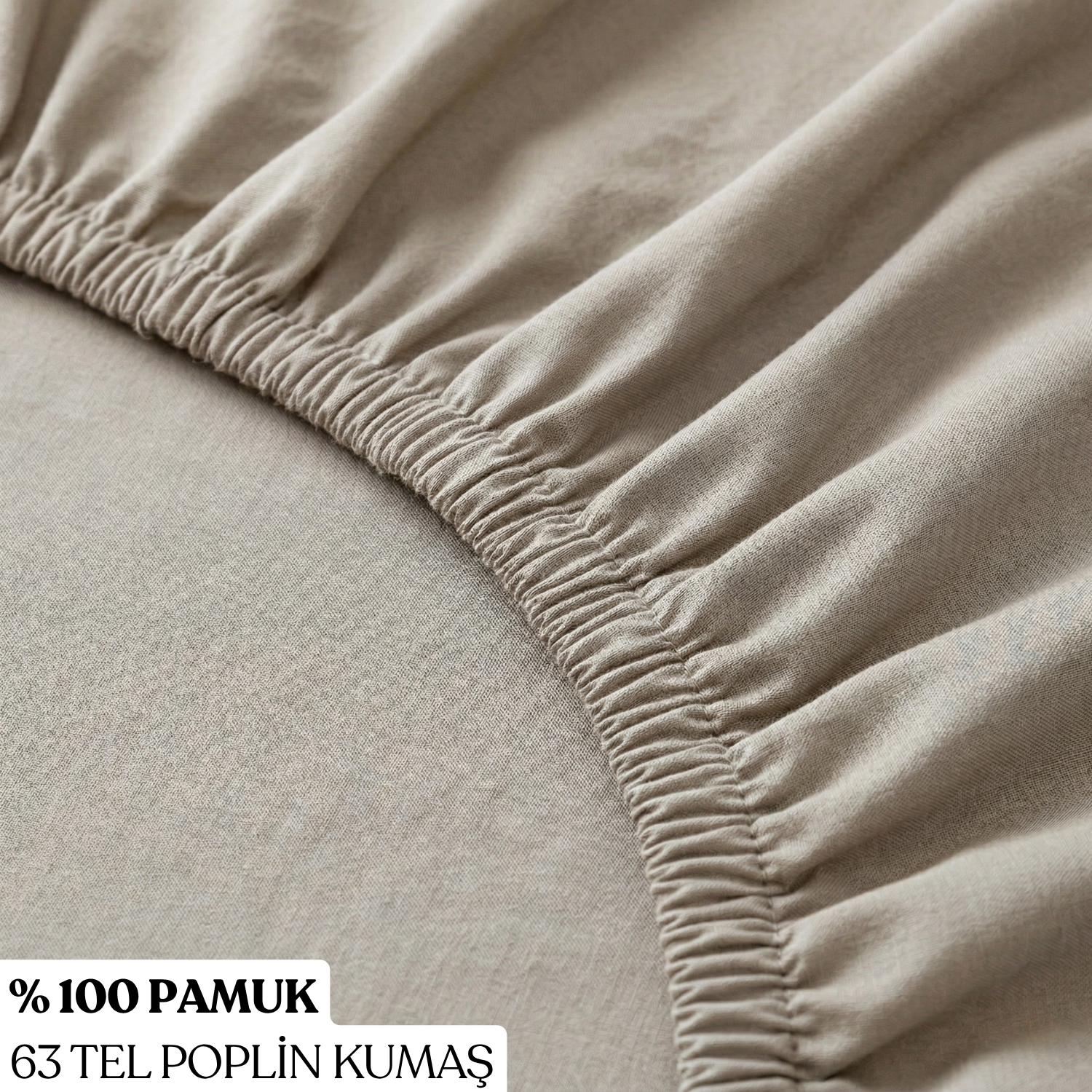 Essential %100 Pamuk Tek Kişilik Lastikli Çarşaf - 100x200+40 cm