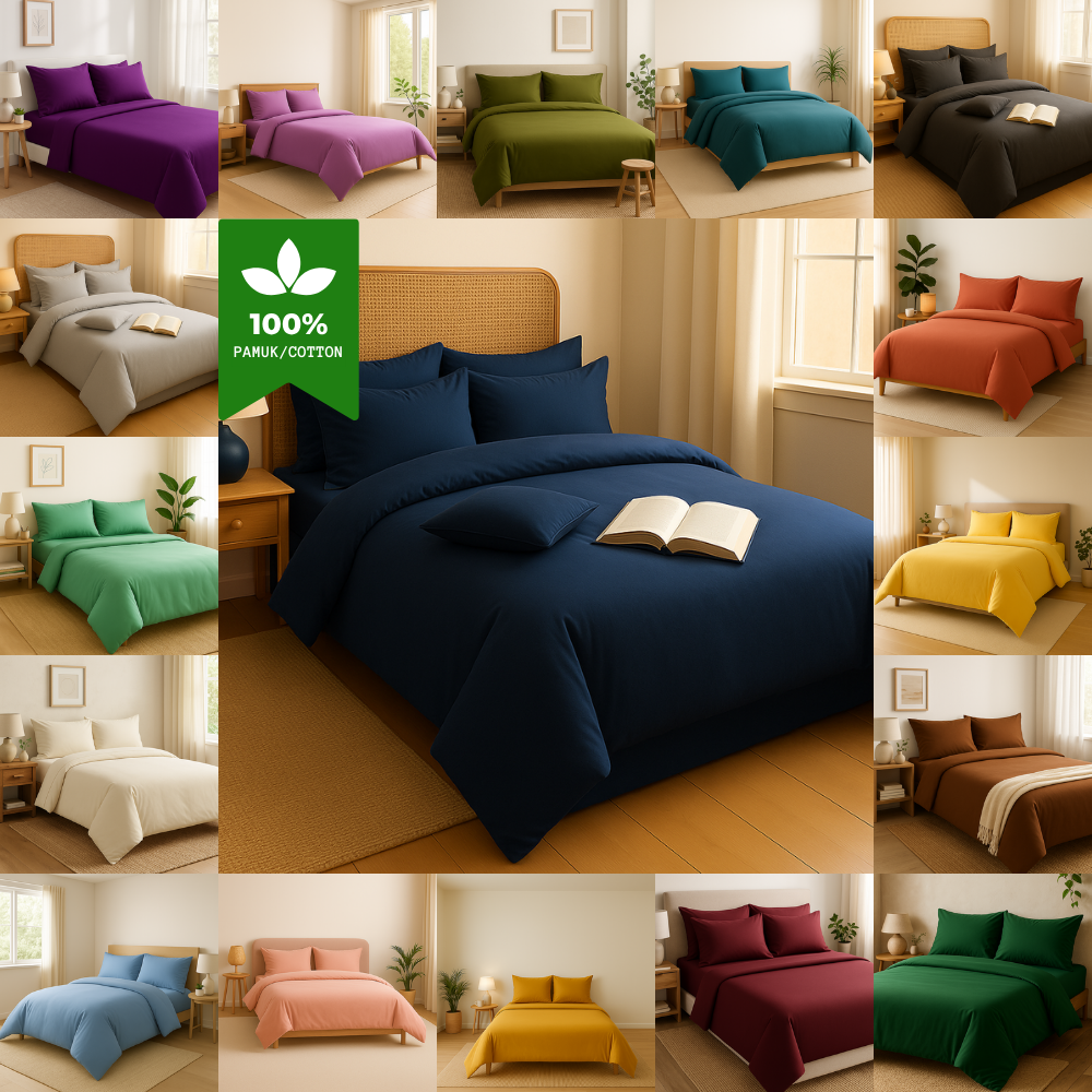 Harmony Çift Kişilik Nevresim Takımı %100 Pamuk - Lacivert