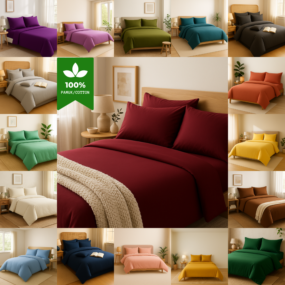 Harmony Çift Kişilik Nevresim Takımı %100 Pamuk - Bordo