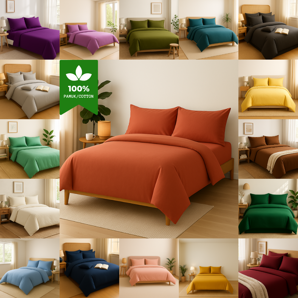 Harmony Çift Kişilik Nevresim Takımı %100 Pamuk - Gül Kurusu