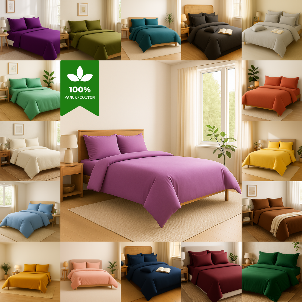 Harmony Çift Kişilik Nevresim Takımı %100 Pamuk - Lila